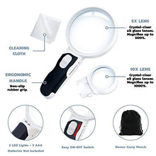 Load image into Gallery viewer, Best Magnifier with Lights for Seniors, Macular Degeneration, Reading and Hobbyists