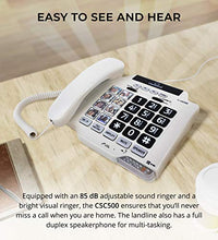 Load image into Gallery viewer, ClearSounds Amplified Landline Phone with Speakerphone and Photo Frame Buttons - T-Coil Hearing Aid Compatible