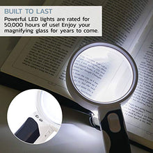 Load image into Gallery viewer, Best Magnifier with Lights for Seniors, Macular Degeneration, Reading and Hobbyists