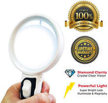 Load image into Gallery viewer, Best Magnifier with Lights for Seniors, Macular Degeneration, Reading and Hobbyists