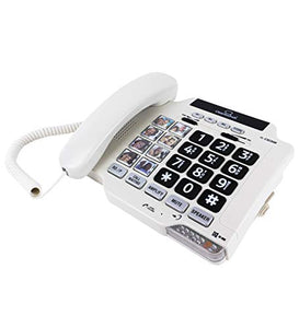 ClearSounds Amplified Landline Phone with Speakerphone and Photo Frame Buttons -  T-Coil Hearing Aid Compatible