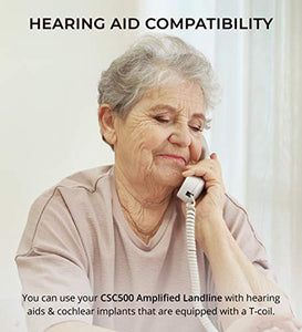ClearSounds Amplified Landline Phone with Speakerphone and Photo Frame Buttons -  T-Coil Hearing Aid Compatible