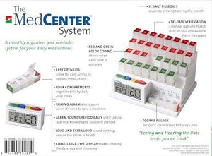 MedCenter (70265) 31 Day Pill Organizer with Reminder System