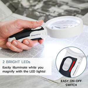 Best Magnifier with Lights for Seniors, Macular Degeneration, Reading and Hobbyists