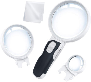 Best Magnifier with Lights for Seniors, Macular Degeneration, Reading and Hobbyists