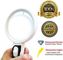 Load image into Gallery viewer, Best Magnifier with Lights for Seniors, Macular Degeneration, Reading and Hobbyists
