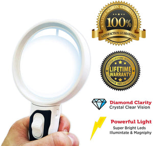 Best Magnifier with Lights for Seniors, Macular Degeneration, Reading and Hobbyists