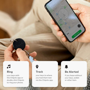 Chipolo ONE (2020) - Loudest Water Resistant Bluetooth Key Finder (Black)