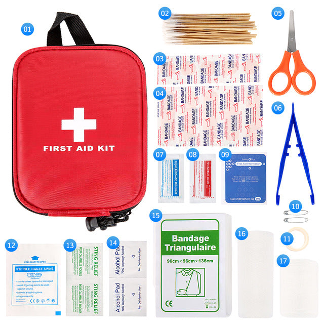 First Aid Kit: 100 Pcs :